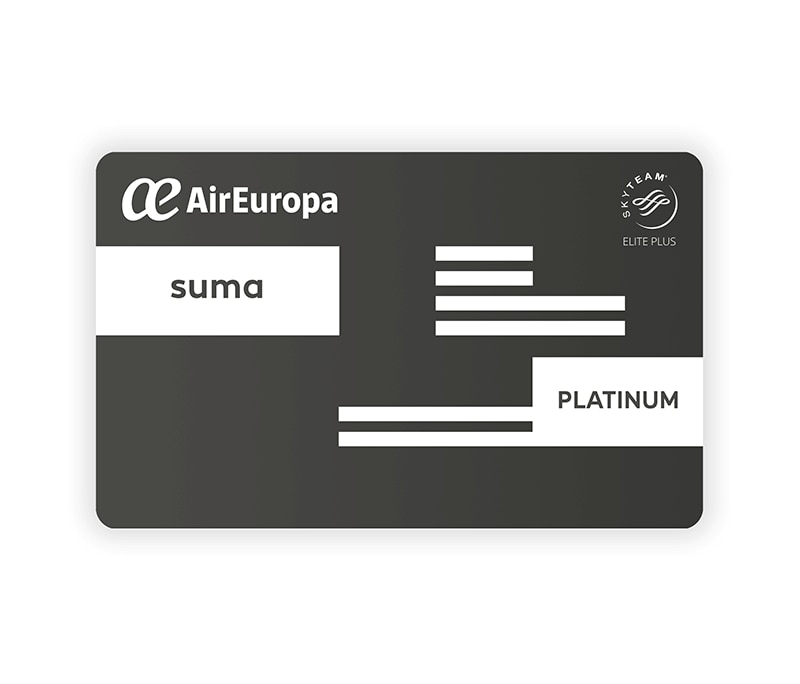 Manuscrito Desalentar tapa Air Europa SUMA España | Tarjeta de Pasajero Frecuente, Millas y Más