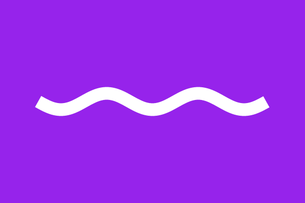 Uma linha branca ondulada percorre horizontalmente um fundo roxo liso.